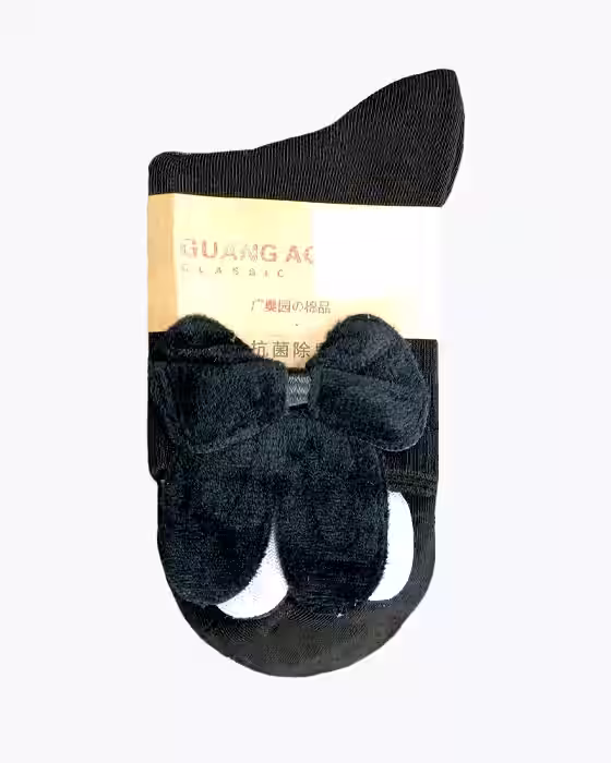 جوراب زنانه نیم ساق طرح پاپیون